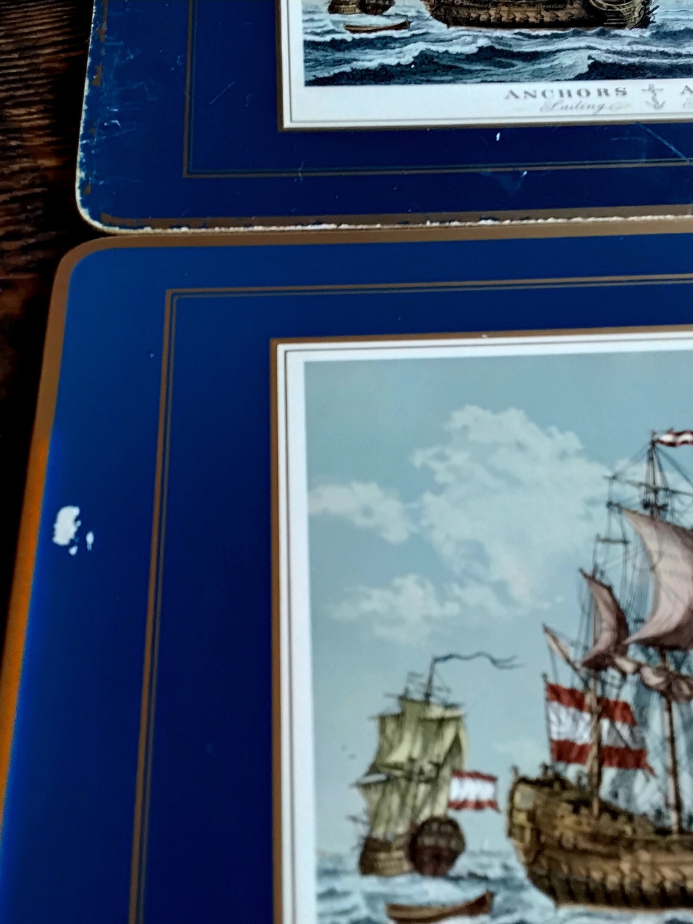 Vintage Pimpernel Acrylic Placemats Of Clipper Ships. Nautical. Set of 9 - Picture 6 of 13